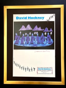 David Hockney | Vintage 1987 Signed Poster Print Mexico | Mounted and Framed