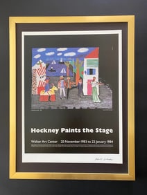 David Hockney | Vintage 1987 Signed Poster Print | Mounted and Framed