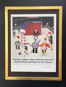 David Hockney | Vintage 1987 Signed Poster Print | Mounted and Framed