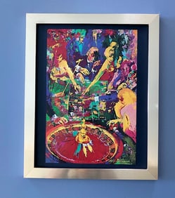 LeRoy Neiman " ROULETTE " 1974 Signed Pop Art Mounted and Framed New 11x14 LS
