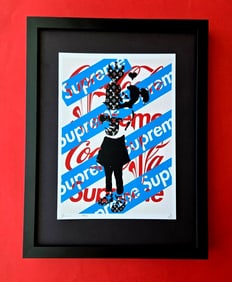 DEATH NYC Hand Signed Print Framed 16X12in COA MY VUITTON LOVED BOMB