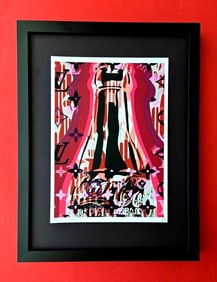 DEATH NYC Hand Signed Print Framed 16X12in COA MY LOVE IS COCA COLA AND SMILE