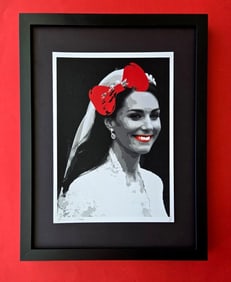 DEATH NYC Hand Signed Print Framed 16X12in COA "THE PEOPLE'S PRINCESS 2.0"
