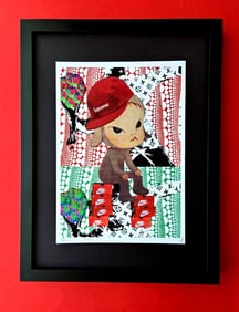 DEATH NYC Hand Signed Print Framed 16X12in COA "HYPEBEAST NARA BABY" &#55358;&#56802;