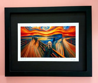 AIDAN FLUX | Hand Signed Original Print Framed | Ltd. Ed. of 100 COA | The Shout