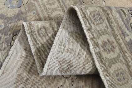 9'7x12'9 ft, ORANGE OVERSIZED RUG, Vintage Décor