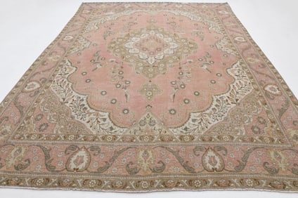 9'2x12'1 ft, PINK TURKISH RUG