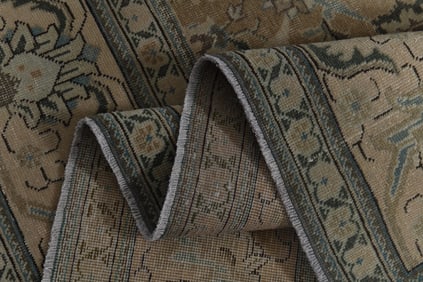 9'4x12'3 ft, PERSIAN MINIMALIST RUG, Oversized Antique