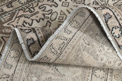 9'4x12'8 ft, PERSIAN MINIMALIST RUG, Oversized Antique