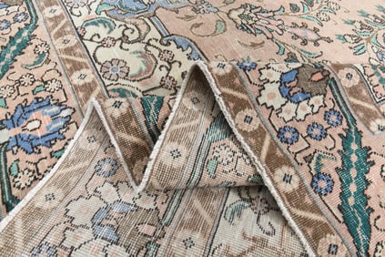 9'6x11'9 ft, ORANGE OVERSIZED RUG, Vintage Wool