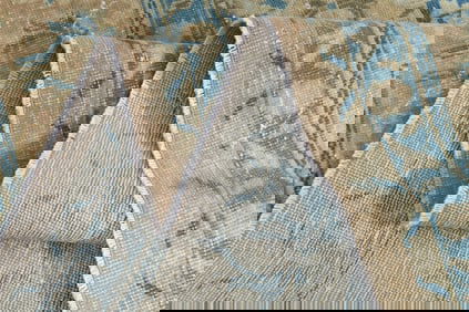 9'3x13'4 ft, ORANGE OVERSIZED RUG, Vintage Wool