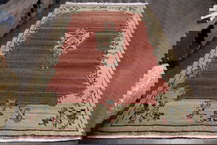 7'8x11'9 ft, ORANGE BEIGE RUG