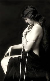 FEMALE FIGURE WITH PEARLS_BY ALFRED CHENEY JOHNSTON: Title: FEMALE FIGURE WITH PEARLS_BY ALFRED CHENEY JOHNSTON Artist/Source: ALFRED CHENEY JOHNSTON Original Date: UNKNOWN Dimensions (in inches): 8 X 10" Description: || UNITED STATES SHIPPING ONLY! ||