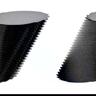 Knoll Lucia Mercer "Stump" Table, Signed: Originally designed for Knoll in 1982, Lucia Mercer End Table for Knoll in solid granite. Incised designer's initials "LM" on bottom. Purchased from the estate of "Dallas" and "Knot's Landing"