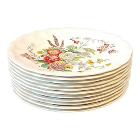 Early 20th Century Bundle of Spode Gainborough S245 Dinner Plates- Set of 11