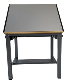 Mayline Ranger Steel Four Post Drafting Table-Vintage Modern Adjustable Desk