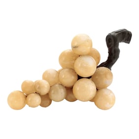 Italian Mid-Century Alabaster Grape Sculpture, Large