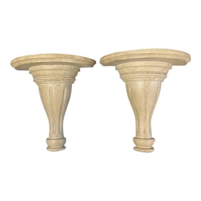 A Pair of 19th Century Neoclassical Style Gray Wall Brackets or Shelves