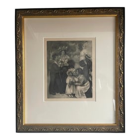 Auguste Renoir â€šÃ„ÃºLa Familleâ€šÃ„Ã¹ Framed Etching Circa 1919