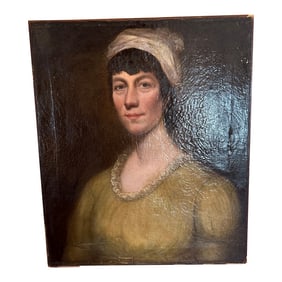 1820s Jane Austen Period Painting, Portrait of a Young Lady in an Empire Gown, English