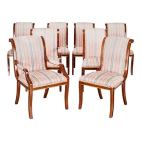8 Baltic Empire Mahogany Dining Chairs 20th Century