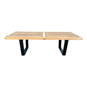 Mid 20th Century Vintage Herman Miller Nelson Platform Bench in Natural Maple