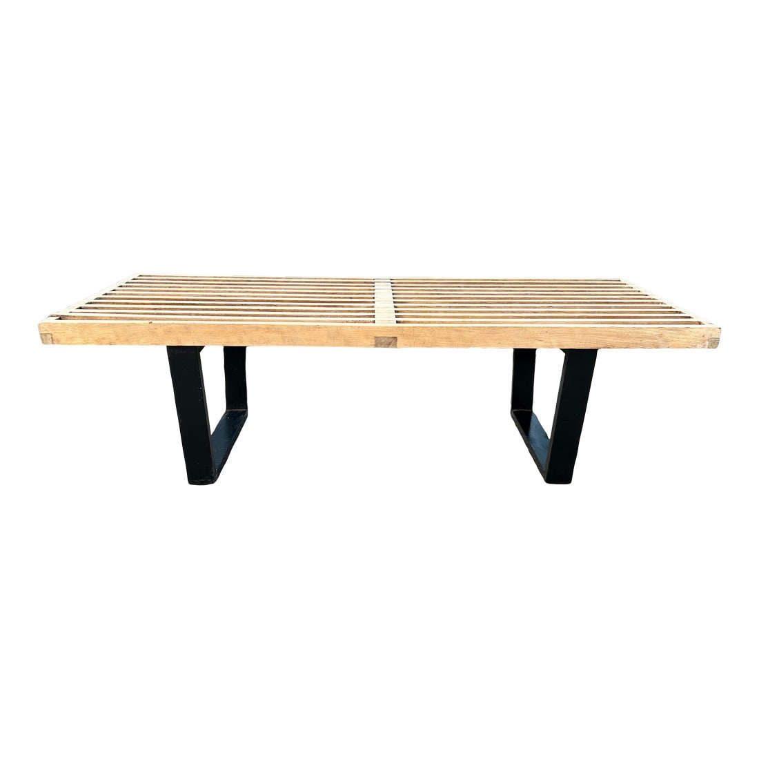 Mid 20th Century Vintage Herman Miller Nelson Platform Bench in Natural Maple: Herman Miller Nelson Platform Bench - 48" Natural Maple, Designed by George Nelson (1946) Iconic Herman Miller Nelson Platform Bench from the "Basic Cabinet Series" by George Nelson, desig