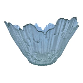 Mid Century Ice Style Art Glass Bowl / Northern Lights