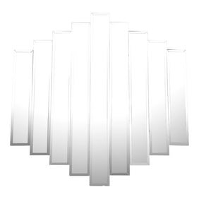 Art Deco Style Contemporary Wall Mirror Nine-Panel Hexagonal Diamond Design