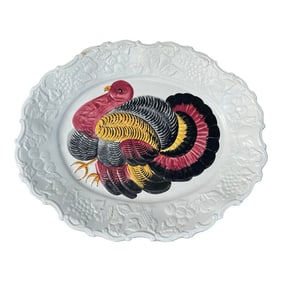 Vintage Turkey Platter Italian Stoneware