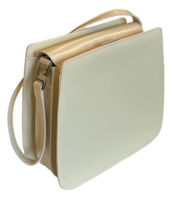 Late 20th Century Gucci Ivory Leather Shoulder Bag, Made in Italy