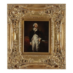 Early 19th Century Oil Portrait of a French Gentleman General in Gilt Frame