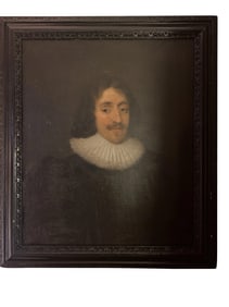 17th Century Portrait Painting of a Man Attributed to an Artist In the Circle of Cornelius Johnson,