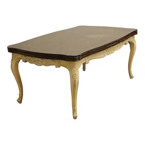 1960s Vintage French Louis XV Style Expanding Dining Table 6 Feet Unextended 10 Feet Fully Extended