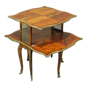 Early 19th Century Two Tier French Louis XV Dessert And/Or Tea Table Ormolu Occasional or End Table
