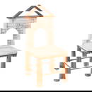 Attributed to Mario Villa Carved and Painted Mahogany Architectural Side Chair