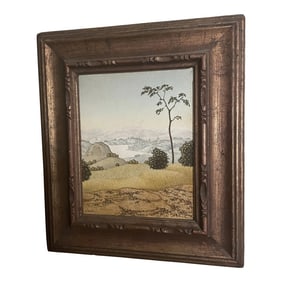 1970 Magic Realist Tempera Painting by Vojen W. Cech Colini