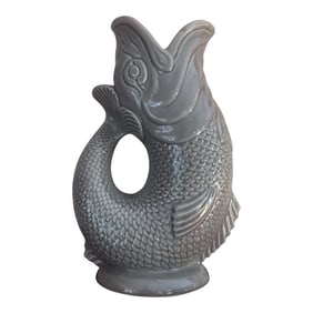 1980s Gluggle Jug Goblet Tankard England Stoke on Trent Fish Form