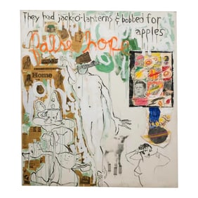 Darrell Wilks 'Never More' Mixed Media Collage 1994. Woodstock