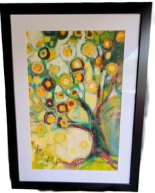 Tree of Life in Autumn, an iconic lithograph by Jennifer Lommers. Facisimile signed