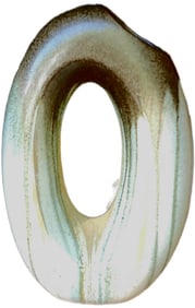 Vintage abstract sculptural authentic Chinese ceramic flower vase