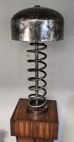Hi-design custom-made industrial style modern steampunk steel lamp. 24" tall.