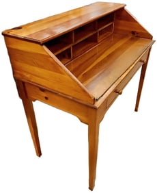 Vintage shaker style solid wood country writing desk with large drawer