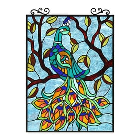 25" Stained Glass Window Hanging Panel Suncatcher