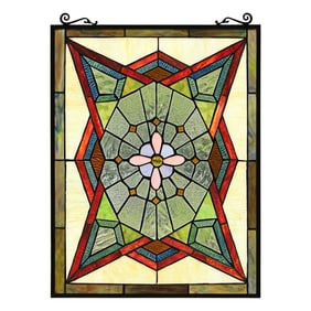 25" Stained Glass Window Hanging Panel Suncatcher