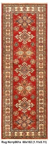 2 x 6 Quality Super Kazak Runner Handmade Soft Silky Fine Wool #P961