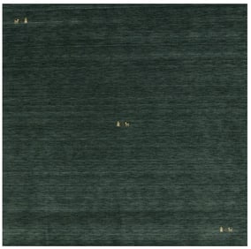Dark Green Tribal 8X8 Gabbeh Modern Square Rug