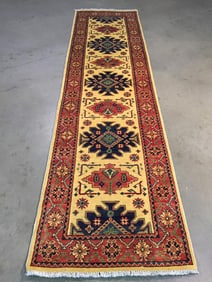 STUNNING FINE KAZAK RUNNER 2.8x10