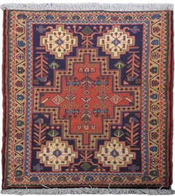 2 x 3.1 Orange Medallion Persian Yalameh Rug 82081