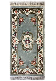 2 x 4 French Aubusson Handmade Rug Bamboo Silk #6715-A